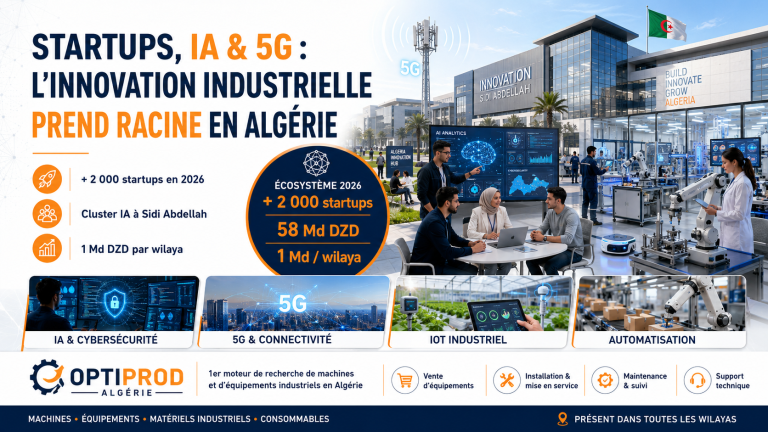 Article starups ia 5g l&rsquo;innovation industrielle prend racine en algérie en 2026 OPTIPROD Algérie