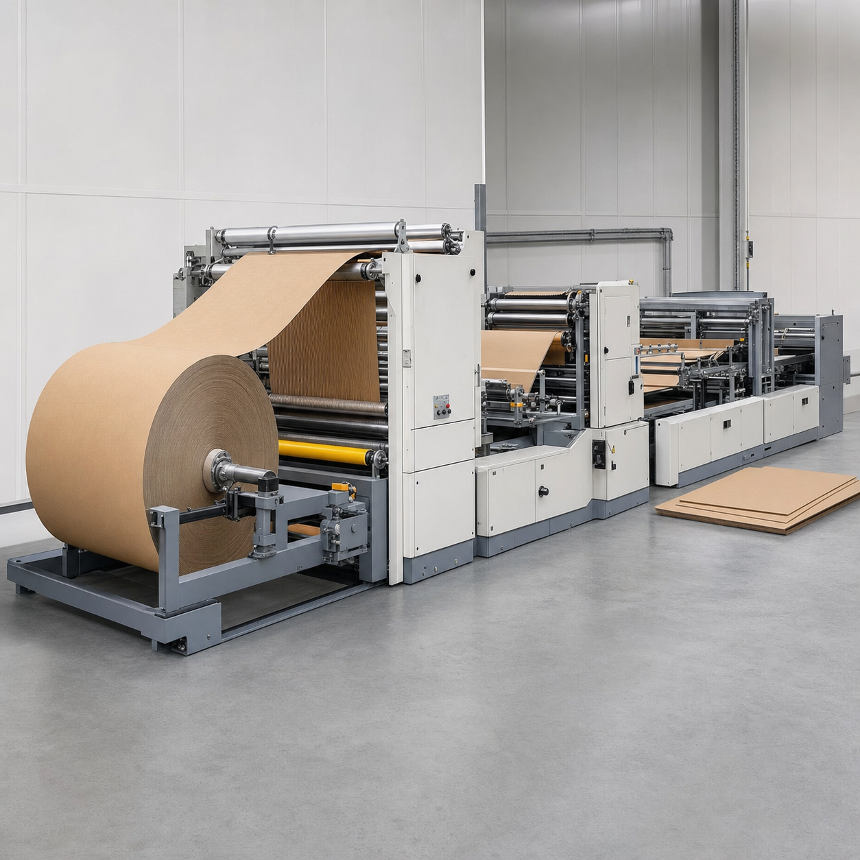 Machine fabrication boîtes carton (caisse américaine)