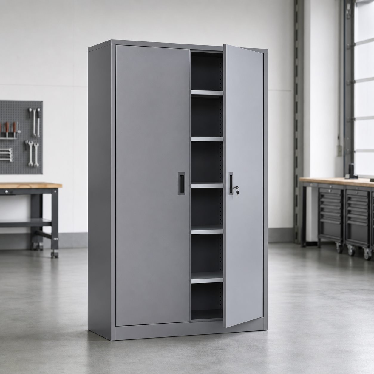 Armoire atelier metallique 2 portes 195 cm